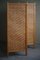 Mid-Century Modern Swedish Room Divider in Pine & Leather, 1960s 18