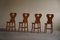 Moderne skandinavische Stühle aus Kiefernholz, 1960er, 4er Set 11