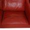 Sofá de tres plazas modelo 2213 de cuero rojo de Børge Mogensen, años 90, Imagen 10