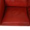 Sofá de tres plazas modelo 2213 de cuero rojo de Børge Mogensen, años 90, Imagen 14