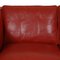 Modell 2213 3-Sitzer Sofa aus rotem Leder von Børge Mogensen, 1990er 5