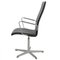 Oxford Chair in Black Leather by Arne Jacobsen, Image 14