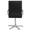 Oxford Chair in Black Leather by Arne Jacobsen, Image 12