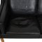 Model 2212 2-Seater Sofa in Black Leather by Børge Mogensen, 2007 6