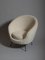 Mid-Century Italian Egg Shape Chairs in Alpaca Wool and Velvet, 1950s, Set of 2 9