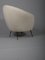 Chaises Mid-Century en Forme d' Egguf en Laine d'Alpaga et Velours, Italie, 1950s, Set de 2 12