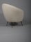 Mid-Century Italian Egg Shape Chairs in Alpaca Wool and Velvet, 1950s, Set of 2 12