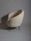 Mid-Century Italian Egg Shape Chairs in Alpaca Wool and Velvet, 1950s, Set of 2, Image 5