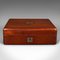 Small Antique English Lined Jewellery Box, 1860s 3