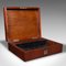 Small Antique English Lined Jewellery Box, 1860s 2