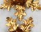 French Gilded Tole Flush Mount Ceiling or Wall Lights, 1980s, Set of 2, Image 2