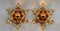 French Gilded Tole Flush Mount Ceiling or Wall Lights, 1980s, Set of 2, Image 6