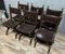 19th Century Medieval Chairs in Wood and Leather, Set of 6, Image 5