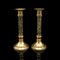 Antique English Ecclesiastical Brass Candlesticks, 1890s, Set of 2 1