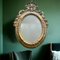 Large Vintage Italian Wooden Gold Gilded Mirror, 1940s 10