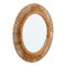 Mirror with Woven Rattan Frame, 1950s 4