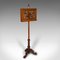 Tall Antique English Music Stand in Oak, 1880s, Image 2