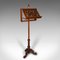 Tall Antique English Music Stand in Oak, 1880s 1