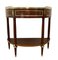 Louis XVI Demi Lune Mahogany Console Table with Marble Top 1