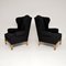 Fauteuils Antiques avec Dossier à Oreilles de Hille, 1920s, Set de 2 3