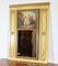 Espejo Trumeau de madera dorada de restauración de principios del siglo XIX, Imagen 4