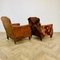 Vintage French Leather Club Chairs, 1920s, Set of 2 5