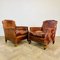 Vintage French Leather Club Chairs, 1920s, Set of 2 3