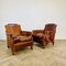 Vintage French Leather Club Chairs, 1920s, Set of 2 8