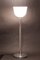 Lámpara de mesa francesa Art Déco de vidrio opalino de metal cromado de Mazda, años 30, Imagen 2
