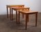 Tables Gigognes Vintage en Teck, Danemark, 1960s, Set de 3 3