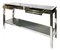 Mid-Century Italian Console Table with Drawers in Brass, Chrome and Glass, 1970s 2