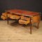 French Louis XV Style Inlaid Writing Desk, 1950s 8