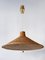 Large Mid-Century Modern Wicker Pulley Pendant Lamp, Scandinavia, 1960s, Image 8