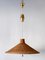 Large Mid-Century Modern Wicker Pulley Pendant Lamp, Scandinavia, 1960s 1