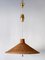 Large Mid-Century Modern Wicker Pulley Pendant Lamp, Scandinavia, 1960s, Image 1
