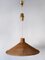 Large Mid-Century Modern Wicker Pulley Pendant Lamp, Scandinavia, 1960s, Image 12