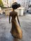 M. Ventura, Woman with Hair in the Wind, 20th Century, Gold Patinated Bronze 10