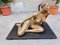 Valerio De Marchi / Valerius, Grande Sculpture de Femme Nue, 20ème Siècle, Bronze sur Socle en Bois 1