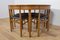 Mid-Century Round Extendable Dining Table and Chairs from McIntosh, 1960s, Set of 5, Image 4