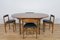 Mid-Century Round Extendable Dining Table and Chairs from McIntosh, 1960s, Set of 5, Image 10