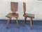 Brutalist Solid Oak Chalet Chairs, 1960s, Set of 2 2