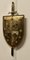 Arts and Crafts Wall Hanging Brass Shield with Sword, 1930s 3