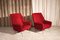 Rote Vintage Stühle, 1950er, 2er Set 2