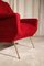 Chaises Vintage Rouges, 1950s, Set de 2 4