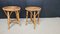 French Rattan Stools, 1960s, Set of 2 1