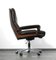 King Office Chair in Brown Leather by Strässle, 1960s 11