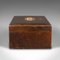 Caja para correspondencia de viaje victoriana inglesa de cuero, Imagen 4