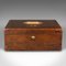 English Victorian Travel Correspondence Box in Leather, Image 3