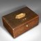 Caja para correspondencia de viaje victoriana inglesa de cuero, Imagen 8
