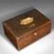 English Victorian Travel Correspondence Box in Leather 8